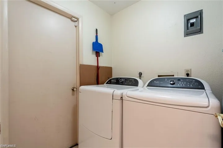 Laundry area with washing machine and dryer