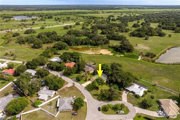 Aerial view of property's location