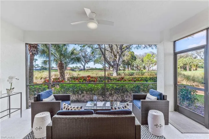 Screened lanai with serene views