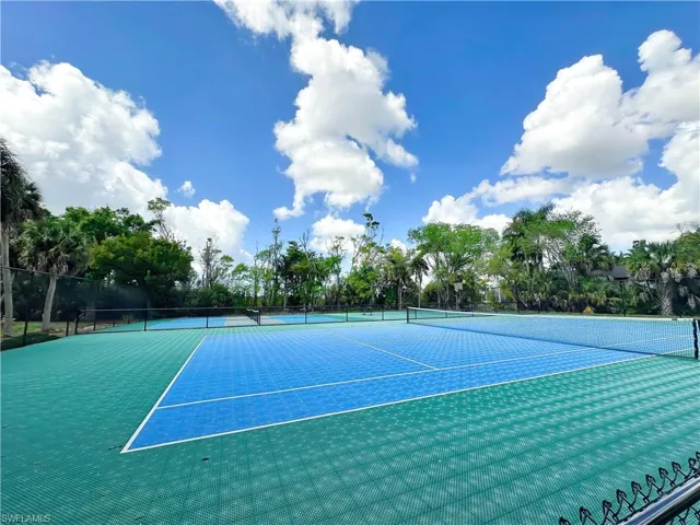 View of tennis court