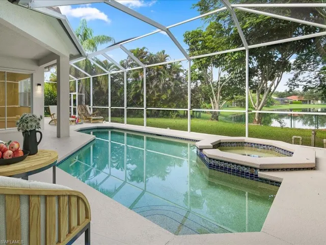 Pool Deck with Virtually Staged Furniture