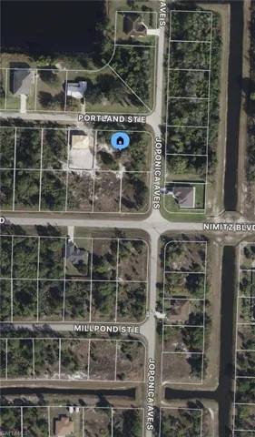 Aerial view of property's location featuring property boundaries highlighted