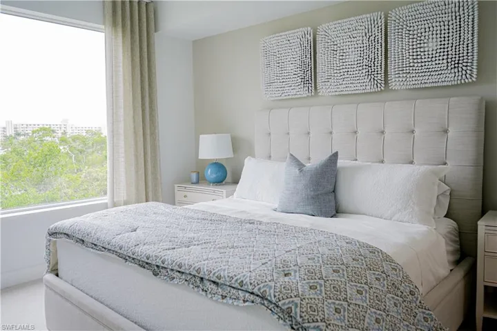 Bedroom 2 bright and light, view of bay water