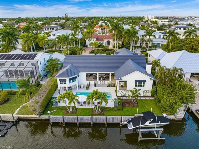 House, pool, boat dock