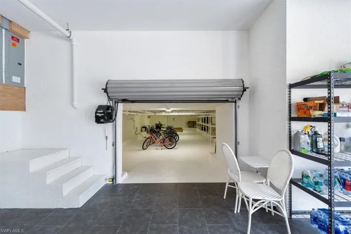 Garage has extra storage space