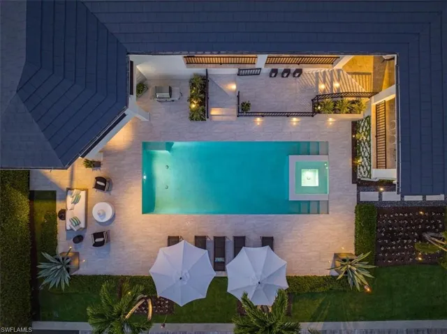 Large pool and spacious pool deck