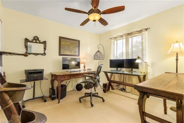 bedroom being used as office