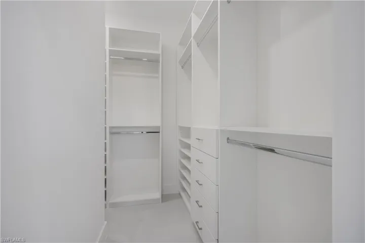 View of walk in closet