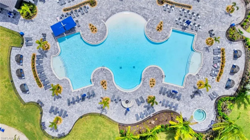 Birds eye view of property