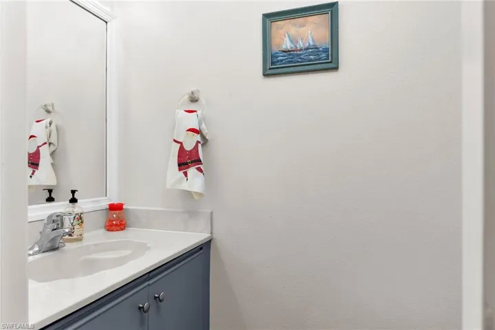 Bathroom featuring vanity