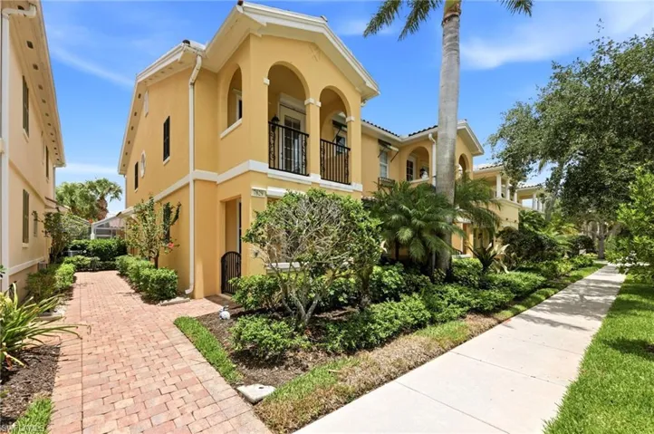 Front of the property with two balconies