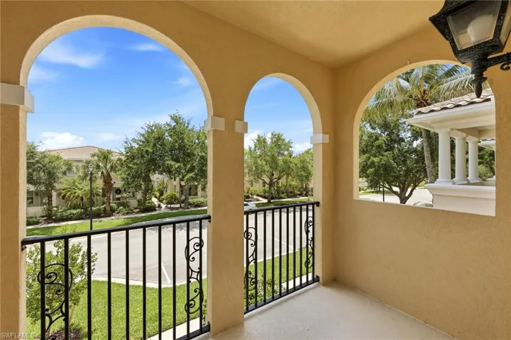 Balcony on second floor with street views