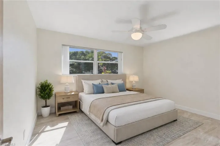 Virtual staged guest bedroom