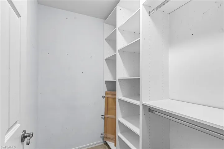 View of walk in closet