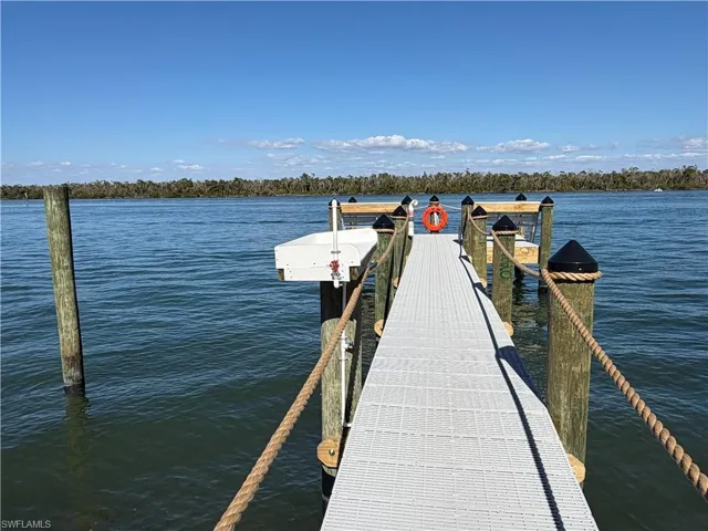 Dock with a water view