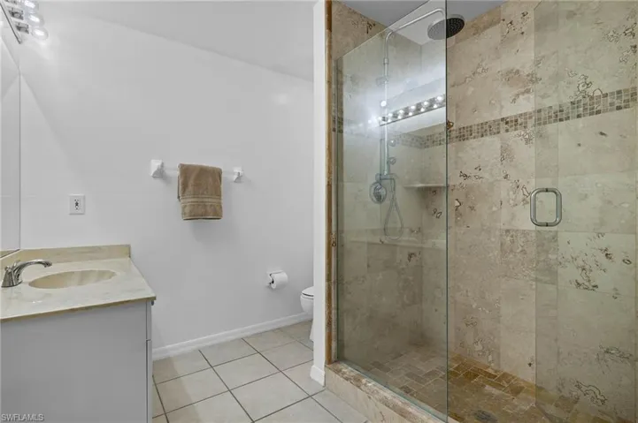 Second bathroom with updated shower