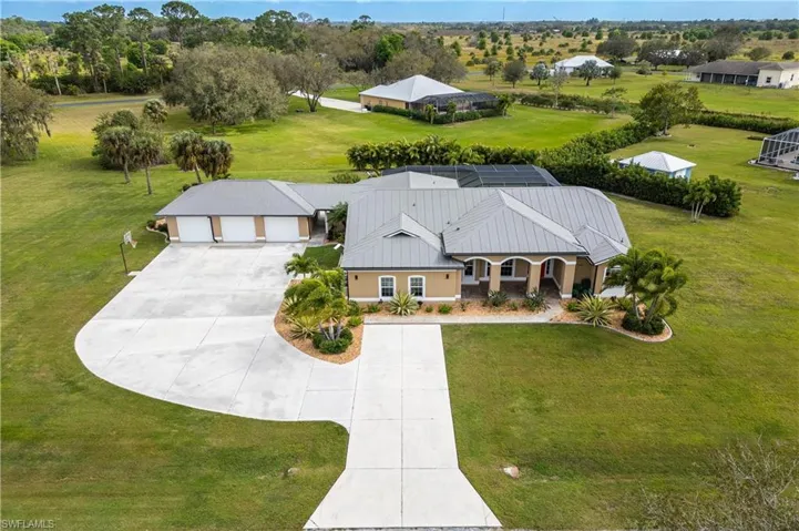 Birds eye view of property