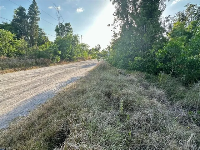 Looking west