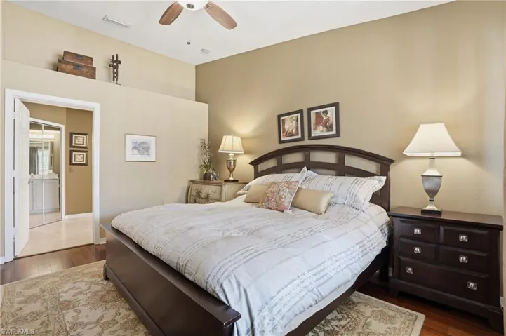 Well-appointed primary suite offers comfort, style, and plenty of room to unwind.