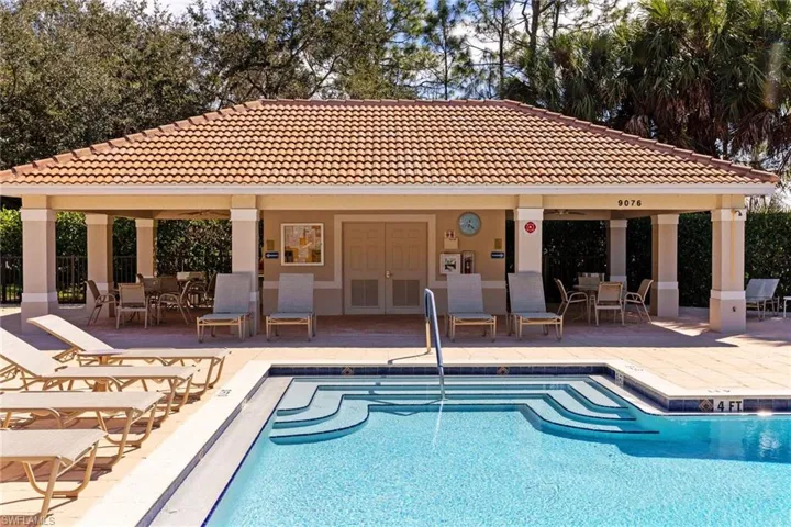 View of pool featuring a gazebo and a patio