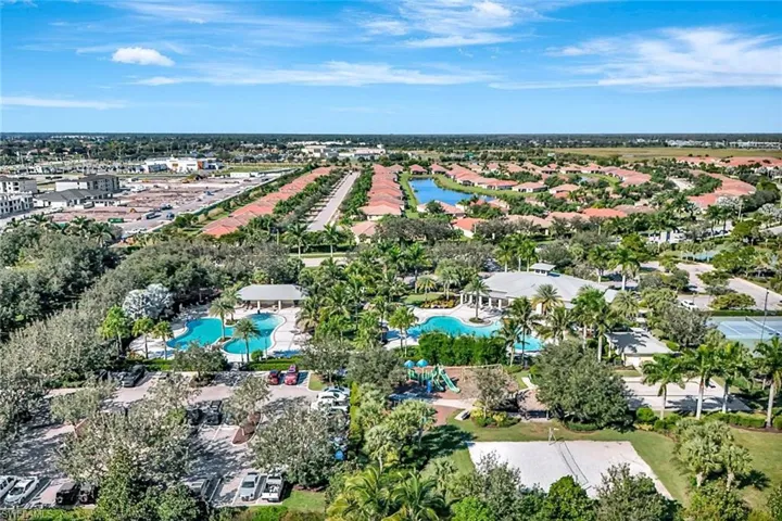 resort style living -ariel view of community center at Orange Blossom Ranch