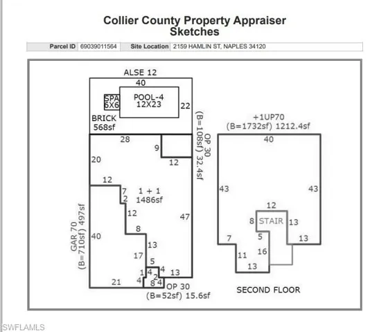 County appraiser sketches and measurements