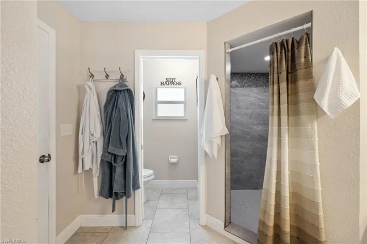 Master water closet and shower
