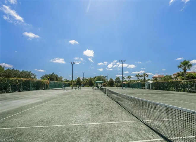 View of tennis court