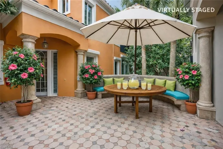 View of patio featuring outdoor seating