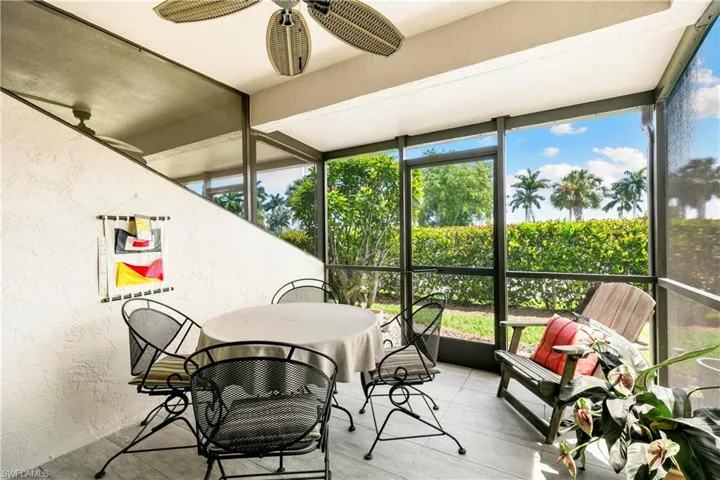 Newly tiled screened lanai area