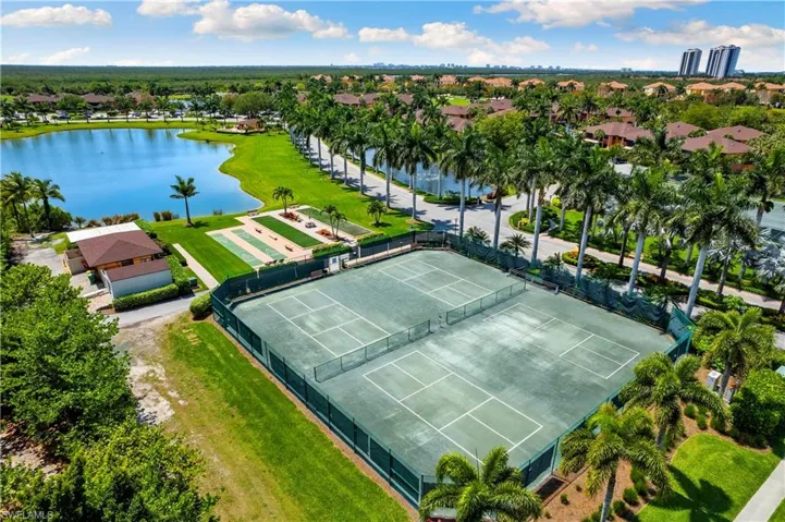 Tennis courts, pickle ball, bocce ball, shuffleboard, car wash area, and barbecue