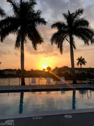 Pool #2 is by the lake and a great place to enjoy the setting sun