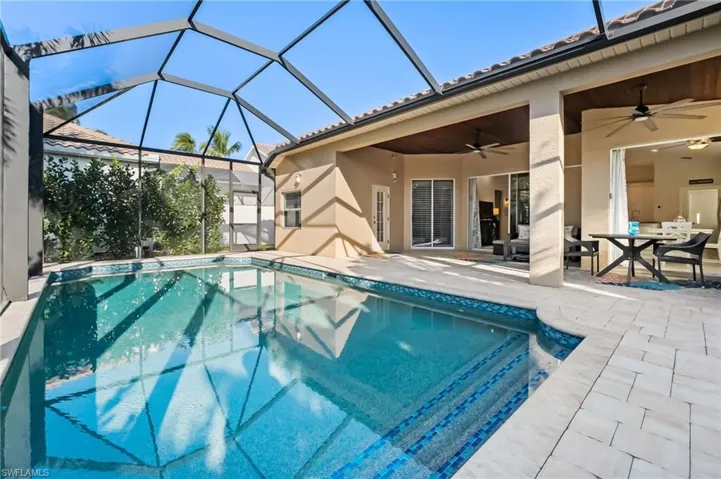 Sparkling saltwater pool! There is a surge protector on the pool equipment.
