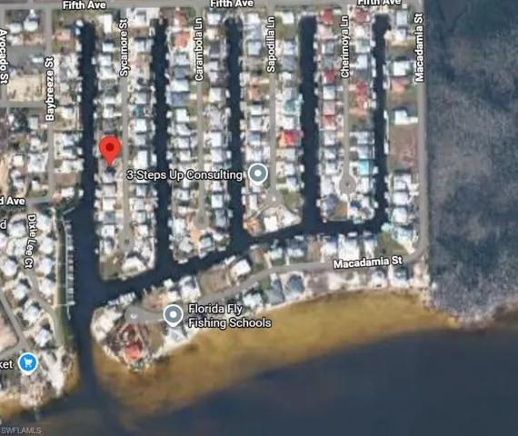 Aerial map of property and surrounding area