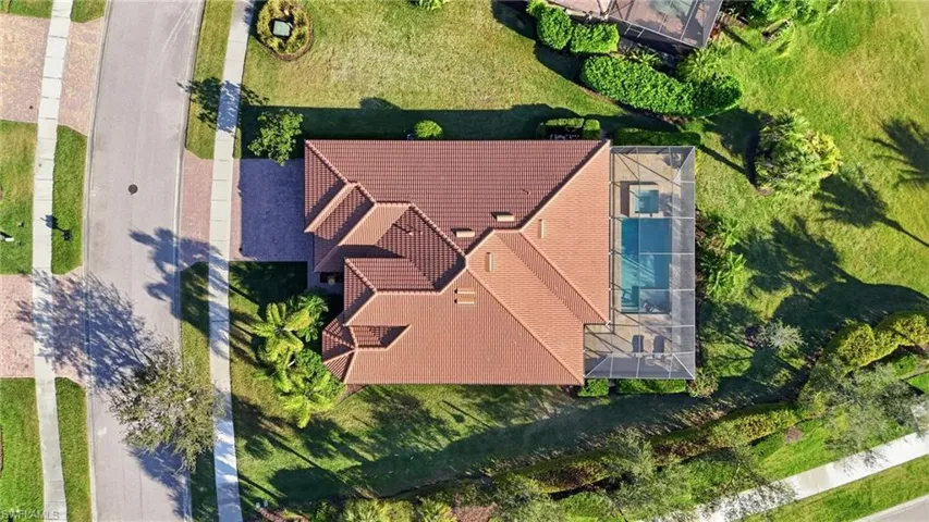 View from above of property