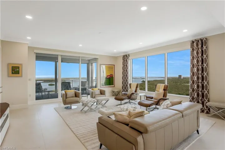 Living space is so bright and open.