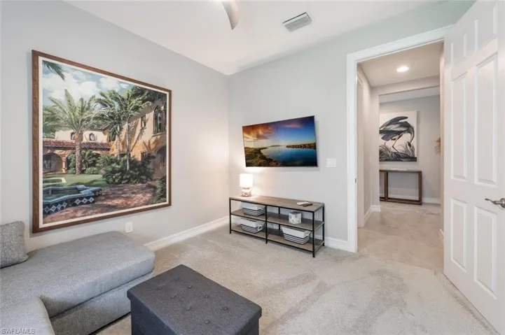 View of carpeted living room