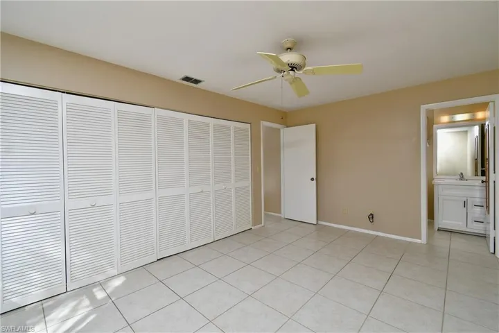 Closets in the Master Bedroom
