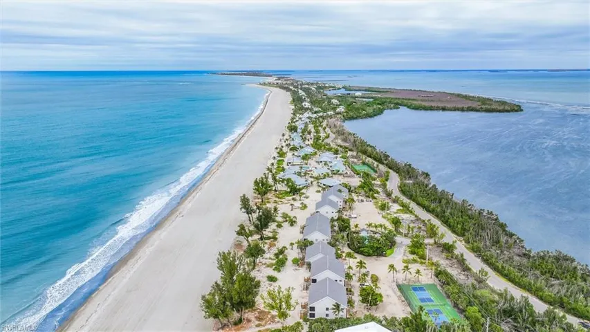 Aerial view of expansive coastline