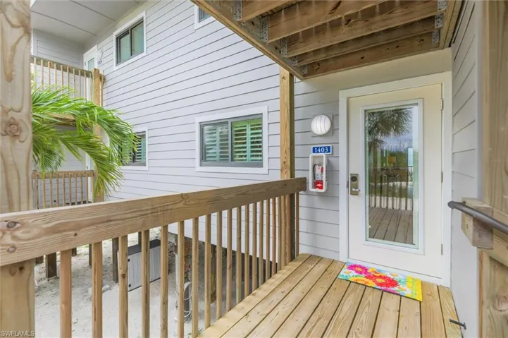 View of wooden deck