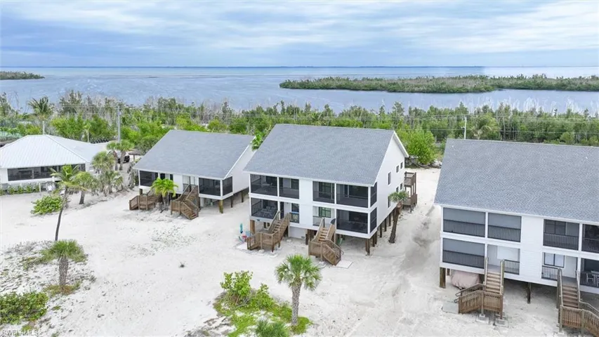 Drone / aerial view of a nearby body of water