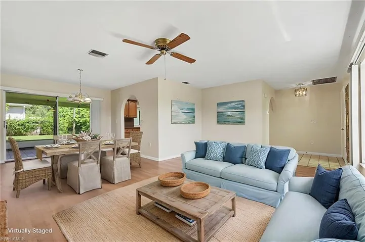 Living/dining room (virtually staged)