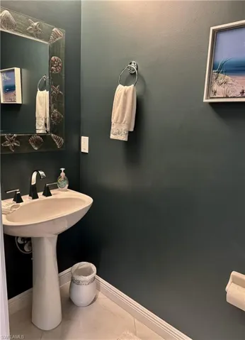 Half bath off of family room