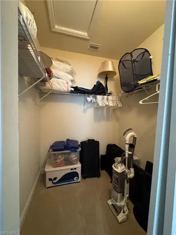Walk in closet for first guest bedroom