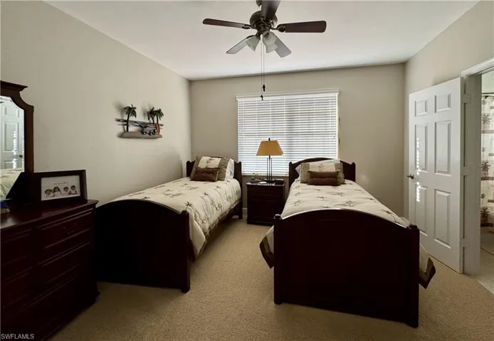First guest bedroom at the top of the stairs