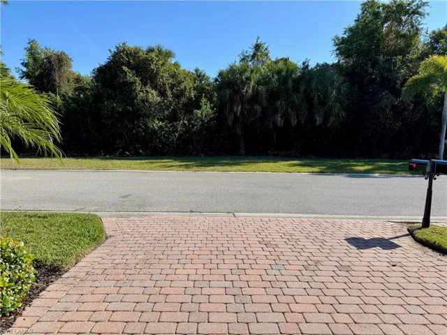 Front of property has a natural preserve across from the structure