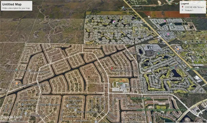 Aerial overview of property's location