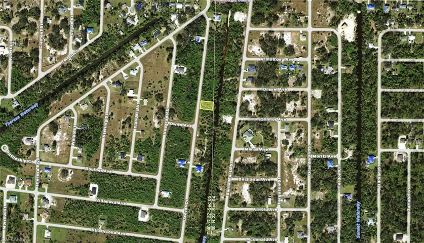 Aerial overview of property's location