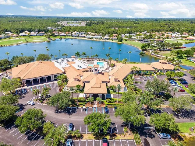 Aerial view of a large body of water
