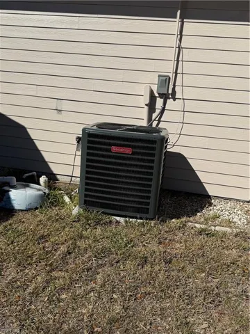 Exterior view of a central air condition unit